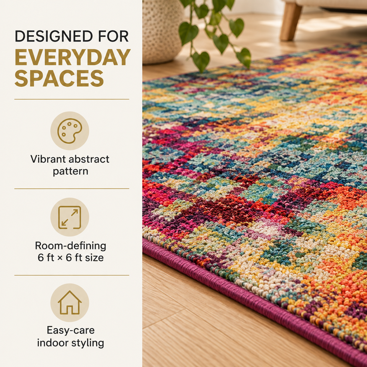 ColorMagic™ Blue Wave Rug